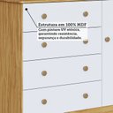 Ver mais imagens de Quarto de Bebê Cômoda 4 Gavetas e Berço Minicama 4 em 1 Levy 100% MDF Yescasa