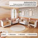 Ver imagem 6 de Quarto de Bebê Cômoda 4 Gavetas e Berço Minicama 4 em 1 Levy 100% MDF Yescasa