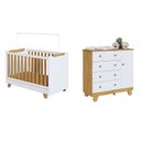 Ver imagem 2 de Quarto de Bebê Cômoda 4 Gavetas e Berço Minicama 4 em 1 Levy 100% MDF Yescasa