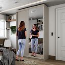 Ver imagem 2 de Guarda-roupa Solteiro 100% Mdf Bp com 2 Portas e 1 Espelho Geneve