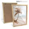 Quadro Pintura Paisagem Coqueiro Praia Moldura Crua e Vidro - 3