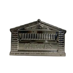 Caixa de Correios Tijolinho Frente e Tampa Traseira Inox Pequena 12x25x12cm Cromado - 5