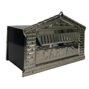 Caixa de Correios Tijolinho Frente e Tampa Traseira Inox Pequena 12x25x12cm Cromado