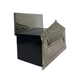 Caixa de Correios Tijolinho Frente e Tampa Traseira Inox Pequena 12x25x12cm Cromado - 3