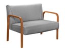 Ver imagem 4 de Conjunto Decorativo Anita Namoradeira + Poltronas Sala, Recepção Cinza 320