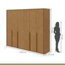 Ver imagem 5 de Conjunto de Guarda-roupa 6 Portas Imperatore com Cômoda Toronto