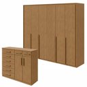 Ver imagem 1 de Conjunto de Guarda-roupa 6 Portas Imperatore com Cômoda Toronto