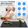 Vbgk Cooktop de Indução 36 Polegadas, 9000w, 5 Queimadores, Controle Touch - 2