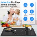 Ver imagem 2 de Vbgk Cooktop de Indução 36 Polegadas, 9000w, 5 Queimadores, Controle Touch