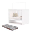Ver imagem 3 de Quarto de Bebê com Berço com Colchão Suporte Life 100% MDF e Cômoda 100% MDF 1 Porta 4 Gavetas Life