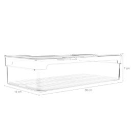 Kit 4 Organizadores de Geladeira Porta Frutas Legumes Ovos Clear Fresh OU - 4