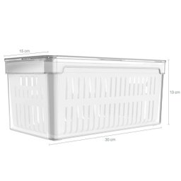 Kit 4 Organizadores de Geladeira Porta Frutas Legumes Ovos Clear Fresh OU - 6