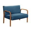 Ver imagem 5 de Conjunto Decorativo Anita Namoradeira + Poltronas Sala, Recepção Azul 330