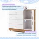 Ver mais imagens de Quarto de Bebê com Berço com Colchão Life 100% MDF e Cômoda de Bebê 100% MDF 1 Porta 4 Gavetas Life