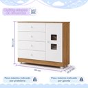 Ver imagem 5 de Quarto de Bebê com Berço com Colchão Life 100% MDF e Cômoda de Bebê 100% MDF 1 Porta 4 Gavetas Life