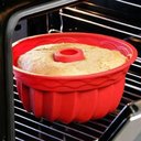 Ver imagem 2 de Forma de Silicone para Bolo Pudim e Torta Antiaderente Reutilizável 23cm para Air Fryer Forno