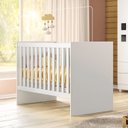 Ver imagem 2 de Quarto de Bebê com Berço com Colchão Life 100% MDF e Cômoda de Bebê 100% MDF 1 Porta 4 Gavetas Life Branco