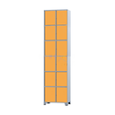 Ver imagem 1 de Armário Roupeiro de Aço 12 Portas para Vestiário Academia Locker Laranja com Chave