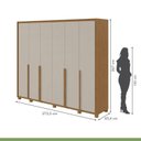 Ver imagem 5 de Conjunto de Guarda-roupa 6 Portas com Pés Imperatore com Cômoda Toronto