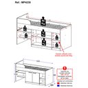 Ver imagem 6 de Cama Solteiro Multifuncional para Colchão 188 X 78cm com 2 Portas e Escrivaninha Multimóveis Mp4230