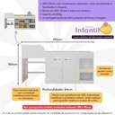 Ver imagem 5 de Cama Solteiro Multifuncional para Colchão 188 X 78cm com 2 Portas e Escrivaninha Multimóveis Mp4230