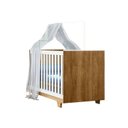 Ver imagem 3 de Quarto de Bebê com Berço Mini Cama, Cômoda 1 Porta 4 Gavetas e Guarda Roupa 3 Portas 2 Gavetas Life Branco/Madeirado Ypê