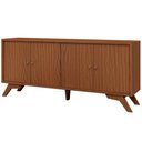 Ver imagem 1 de Balcão Buffet TB232PN 4 Portas MDF 180cm Marrom Dalla Costa Móveis