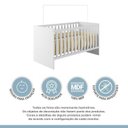 Ver imagem 7 de Quarto de Bebê com Berço Life, Cômoda 1 Porta 4 Gavetas Life e Guarda Roupa 4 Portas 2 Gavetas Fly Branco