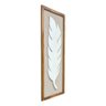Quadro Folha Branco com Linho 100x35cm Decoração de Parede - 3
