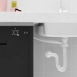 Adaptador para Máquina de Lavar Louça + Abraçadeira Aço Inox 1" + Fita Veda Rosca - 8