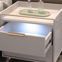 Ver imagem 4 de Mesa de Cabeceira 2 Gavetas  Yves Off White