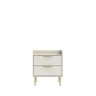 Mesa de Cabeceira 2 Gavetas  Yves Off White - 1
