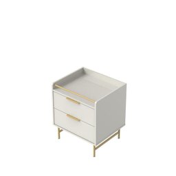 Mesa de Cabeceira 2 Gavetas  Yves Off White - 5
