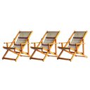 Ver imagem 1 de Kit 3 Espreguiçadeira Preguiçosa Dobrável Mel Cb-chevron Vermelho