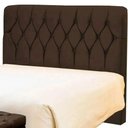 Ver imagem 2 de Cabeceira Cama Box Casal 140cm Eloá Estofada Suede Veludo Premium Marrom