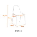 Ver imagem 2 de Kit com 2 Cadeiras Miami com Assento Polipropileno Fratini Preto