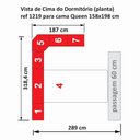 Ver imagem 2 de Dormitório Queen Size sem Cama 1219s Carvalho Claro
