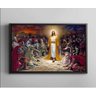 Quadro Decorativo Canvas Moldura em Filete Jesus Cristo Orações Gg - 2