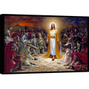 Ver imagem 1 de Quadro Decorativo Canvas Moldura em Filete Jesus Cristo Orações Gg