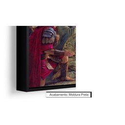 Quadro Decorativo Canvas Moldura em Filete Jesus Cristo Orações Gg - 3