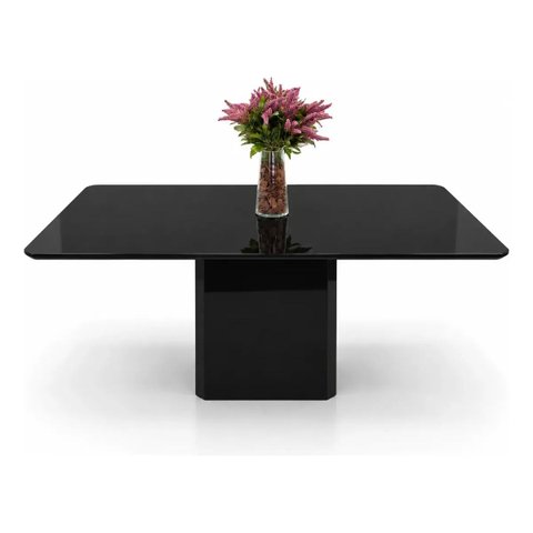 Mesa de Jantar Cora Retangular 135x90 cm - Preto Laca