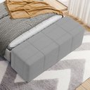 Ver imagem 2 de Puff Decorativo Living Sala de Estar 140 cm Roma W01 Suede Cinza - Lyam Lyam Decor