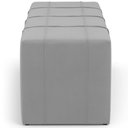 Ver imagem 6 de Puff Decorativo Living Sala de Estar 140 cm Roma W01 Suede Cinza - Lyam Lyam Decor