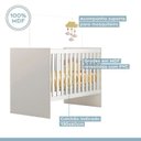 Ver imagem 3 de Quarto de Bebê com Berço com Suporte, Cômoda 1 Porta 4 Gavetas Life e Roupeiro 3 Portas 2 Gavetas Branco