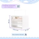Ver imagem 7 de Quarto de Bebê com Berço com Suporte, Cômoda 1 Porta 4 Gavetas Life e Roupeiro 3 Portas 2 Gavetas Br