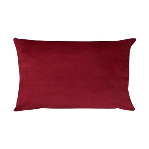 Capa para Almofada em Veludo Liso Retangular 60x40 Bordo