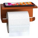 Ver imagem 3 de Suporte Porta Papel Higiênico de Parede Rose Gold Max