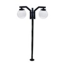 Ver imagem 1 de Poste de Jardim P23/2 com Globo de Vidro Transparente 15x28 2,16m em Aço Fosfatizado Preto