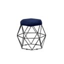 Ver imagem 3 de Kit 9 Puffs Vanessa Decorativos Aramado Preto - Azul Marinho