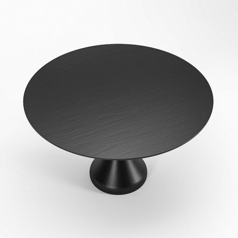 Mesa de Jantar Dubai 6 Lugares Redonda MDF 140cm Preta Seiva Cosméticos